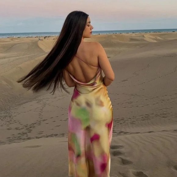 Zara Tie Dye Slip Dress - Picture 8 of 16